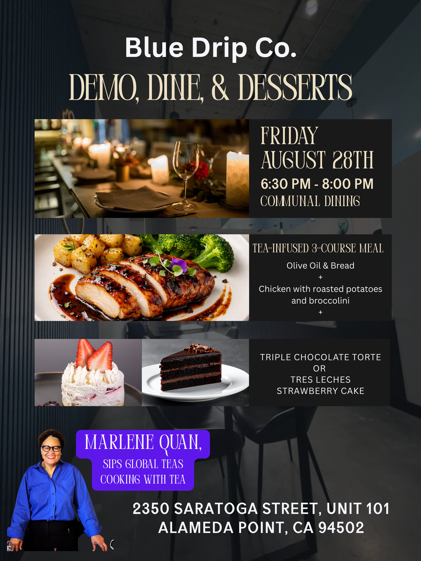 Demo, Dine, & Desserts